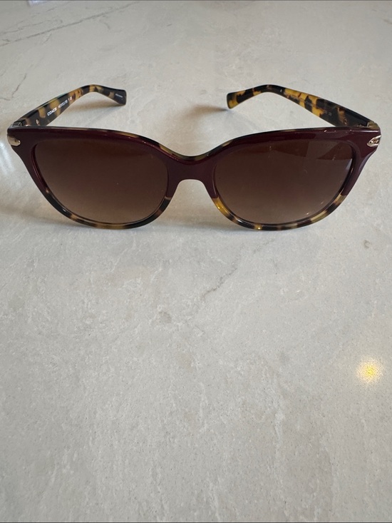 Coach Accessories - Coach Burgundy and Tortoiseshell Cat-Eye Sunglasses